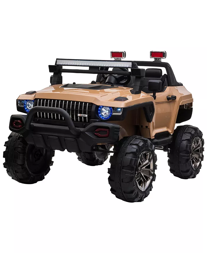 Aosom Children's Ride In-Vehicle Cop Truck RC Control with Light and Music - Mycitystee