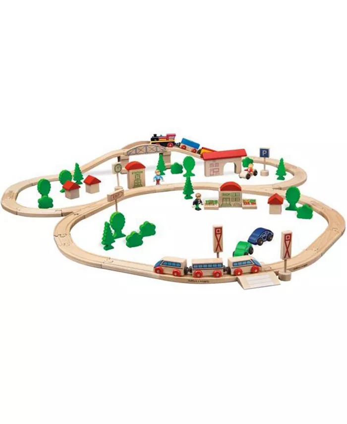Simba Toys Eichhorn Wooden Train with Bridge Playset - Mycitystee