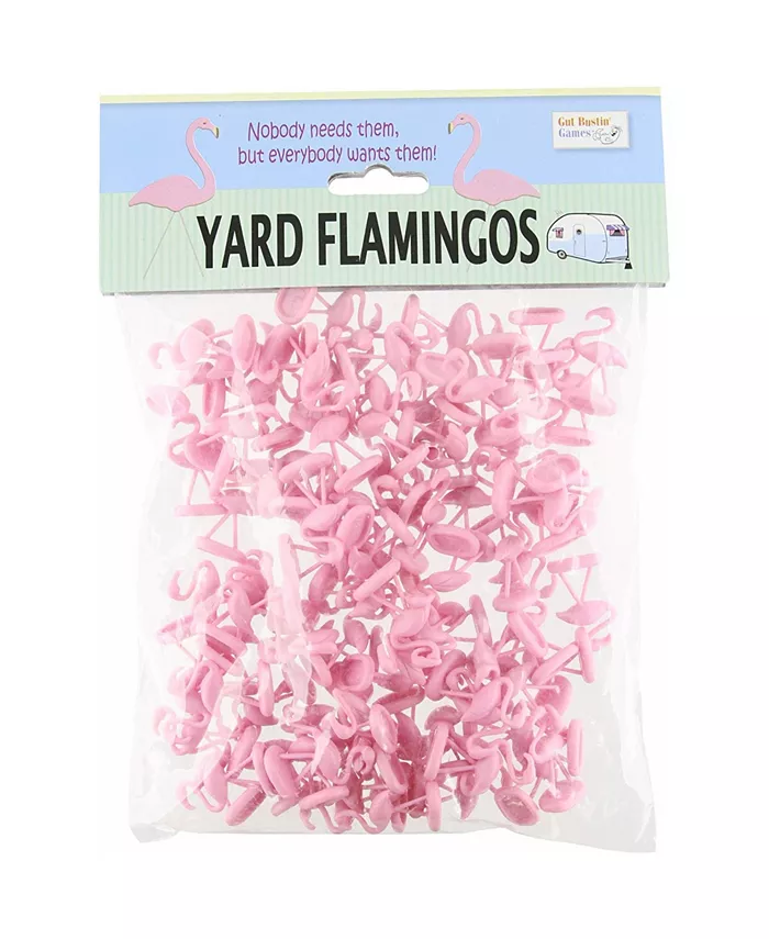 Gut Bustin' Games Yard Flamingo Miniatures Novelty Toy Set， 100 Pieces - Mycitystee
