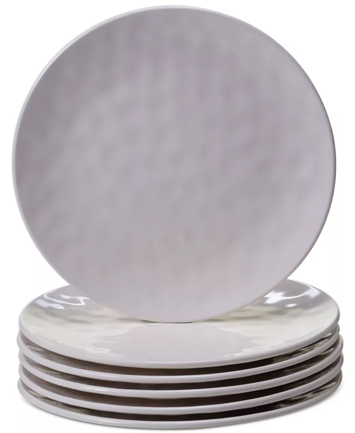 Certified International 6-Pc. Cream Melamine Salad Plate Set - Mycitystee