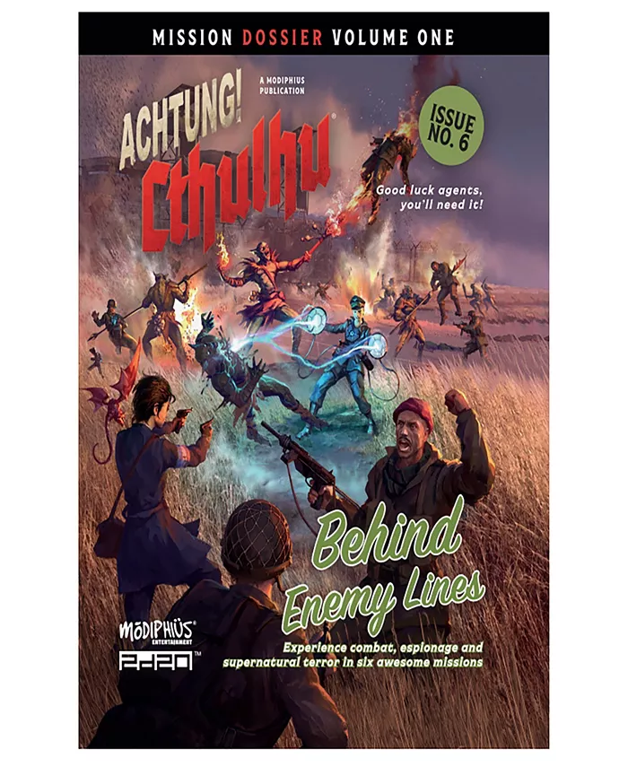 Modiphius Achtung Cthulhu 2D20 Mission Dossier 1 Behind Enemy Lines Expansion Roleplaying Game Book - Mycitystee