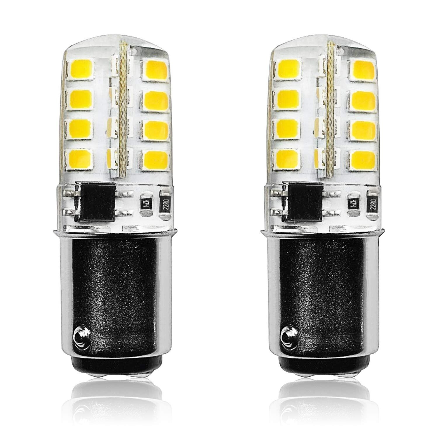 Luxrite BA15D LED Bulb， 3W 120V， 40W Equivalent， Double Contact Bayonet Light Bulb， Warm White， 200 Lumens (2-Pack) - Mycitystee