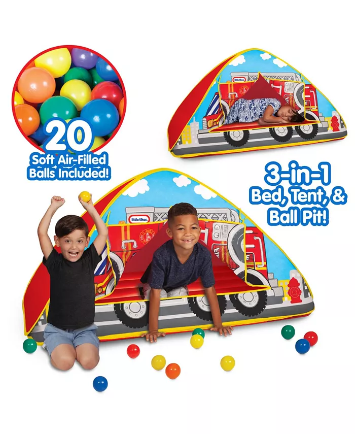Redbox Little Tikes Fire Truck 3-in-1 Bed， Tent， and Ball Pit - Mycitystee