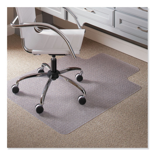 ES Robbins EverLife Light Use Chair Mat for Flat to Low Pile Carpet， Rectangular with Lip， 45
