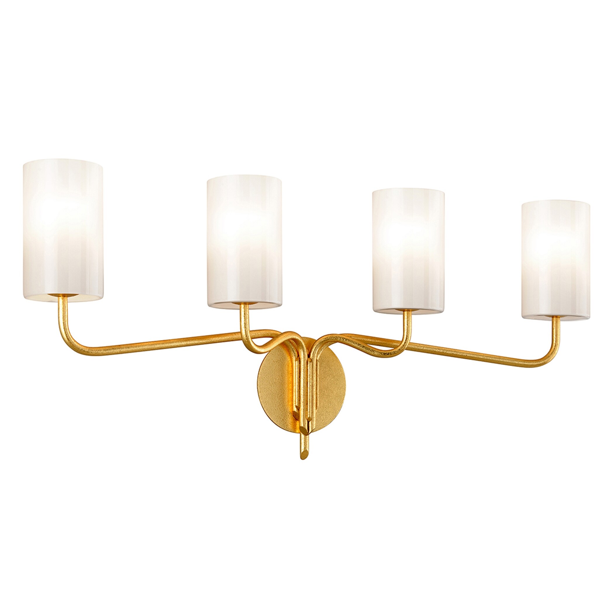 Juniper Textured Gold Leaf Vanity with Opal White Glass - Mycitystee