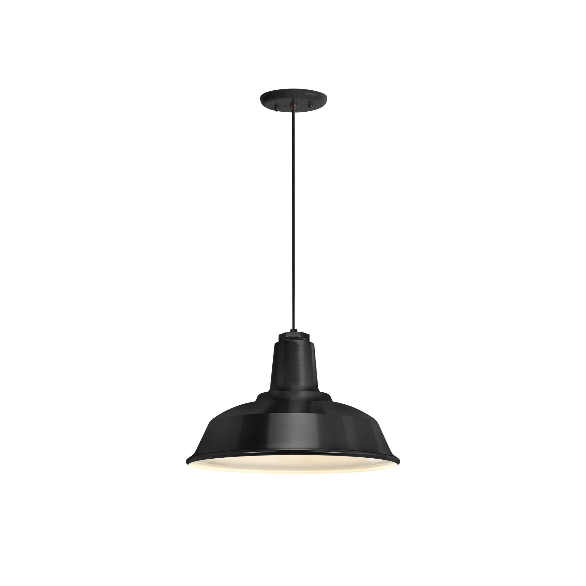 Essentials by Troy RLM Bryson 16-inch Gloss Black Pendant - Mycitystee