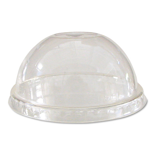 Eco-Products GreenStripe Renew and Comp Cold Cup Dome Lids， Fits 9 oz to 24 oz Cups， Clear， 100/Pack， 10 Packs/Carton (EPDLCC) - Mycitystee