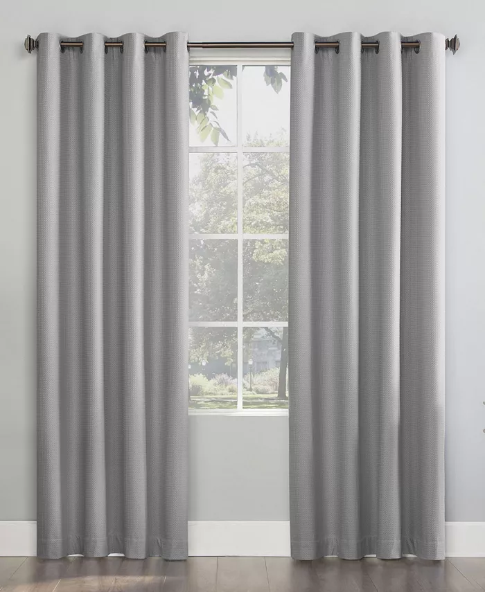 Sun Zero Array Woven Dobby Curtain Panel Collection - Mycitystee