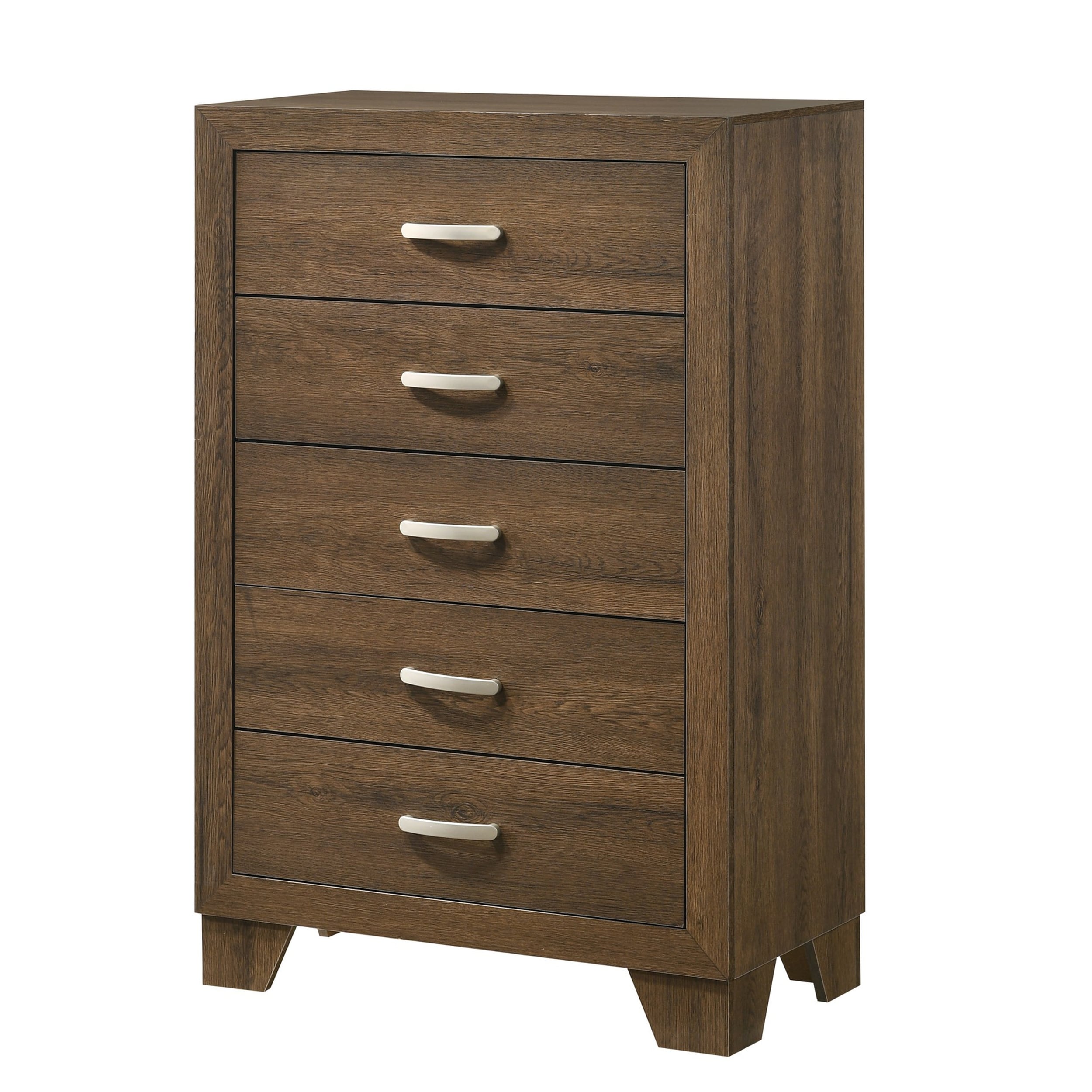 Transitional Style Wooden Chest with 2 Drawers and Metal Handles， Brown - - 31599813 - Mycitystee