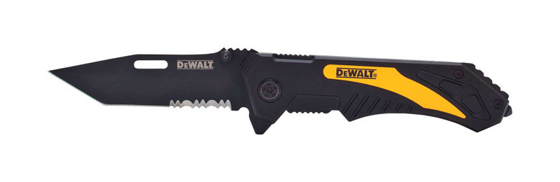 DeWalt 7 in. Folding Pocket Knife Black/Yellow 1 pk - Mycitystee