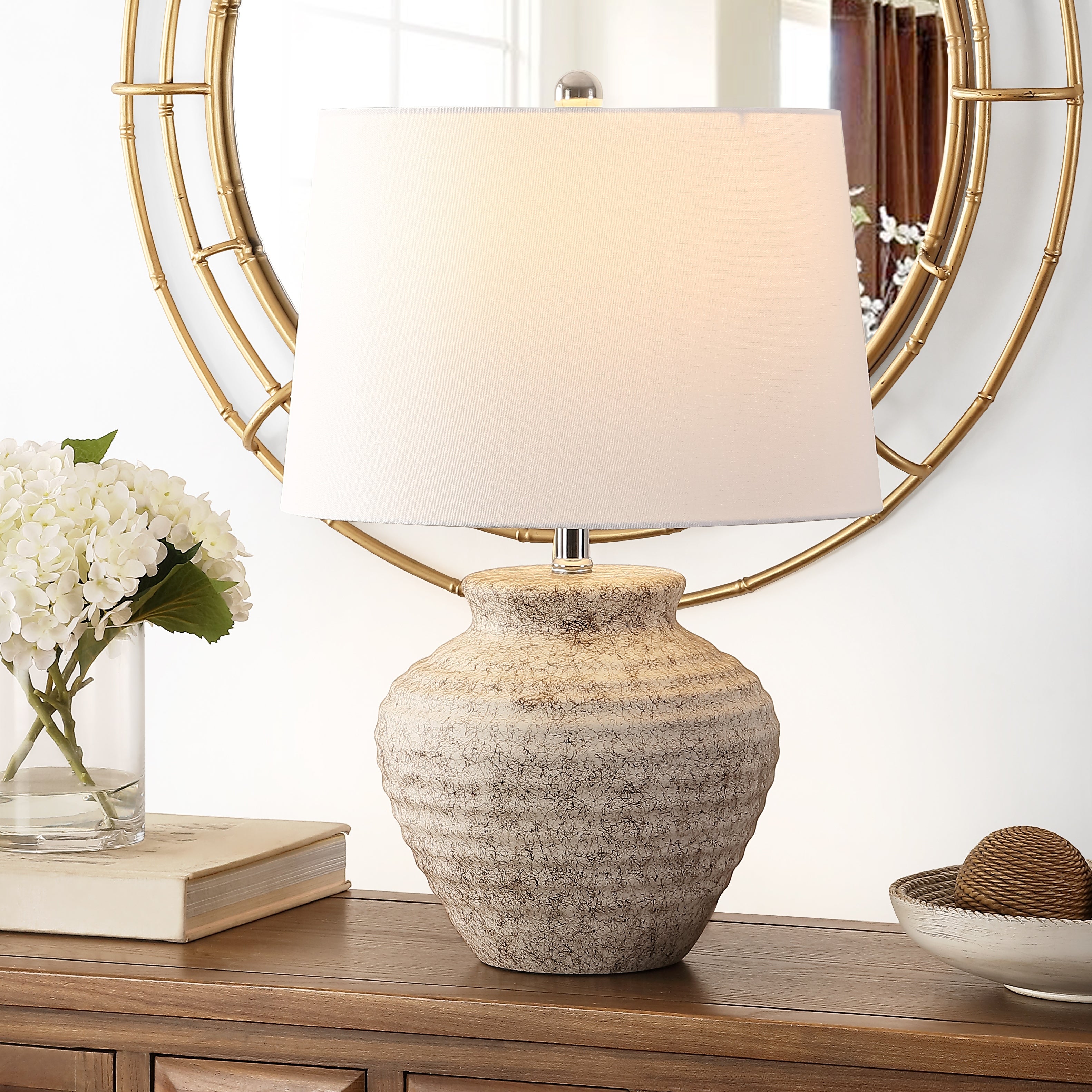 SAFAVIEH Lighting 22.5-inch Ledger Ceramic Table Lamp - 15