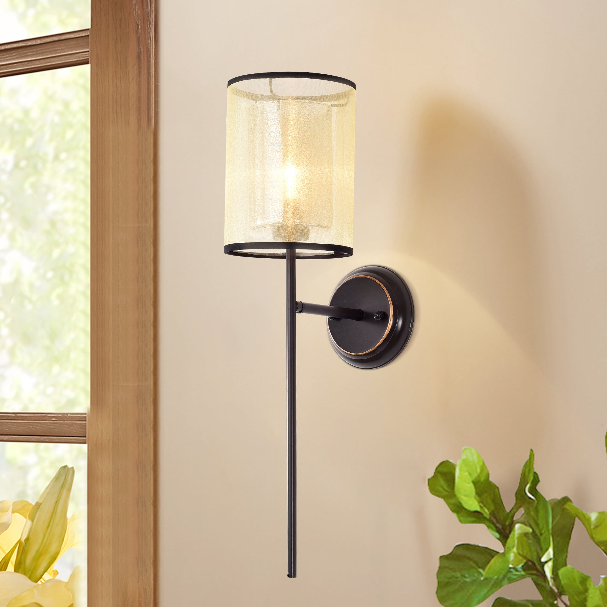 Zeynab 1-Light Shaded Wall Sconce - Mycitystee