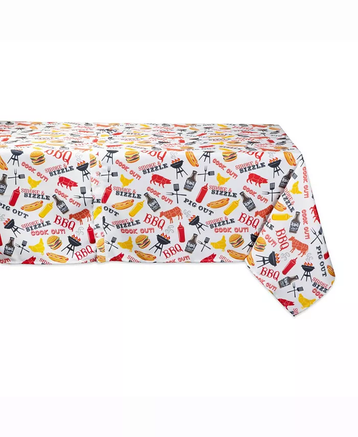 Design Imports BBQ Fun Print Outdoor Table cloth 60