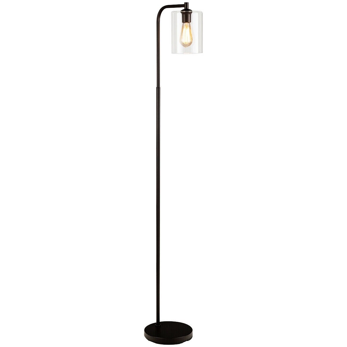 Industrial Floor Lamp with Glass Shade - Φ10