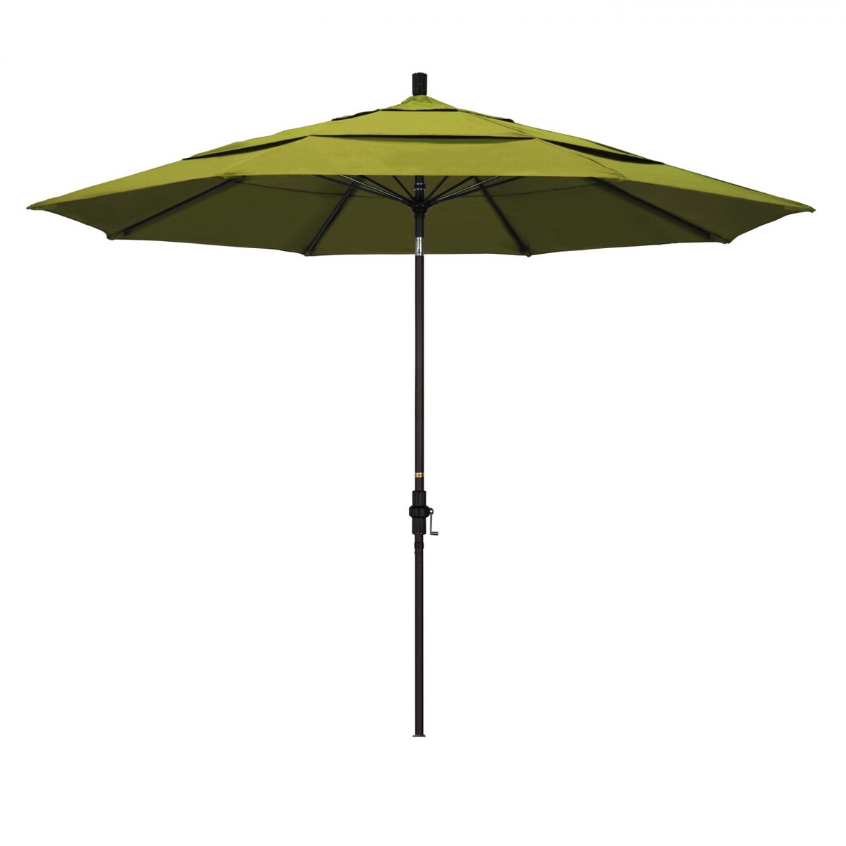 California Umbrella 11 Ft. Octagonal Aluminum Collar Tilt Patio Umbrella W/ Crank Lift and Fiberglass Ribs - Mycitystee