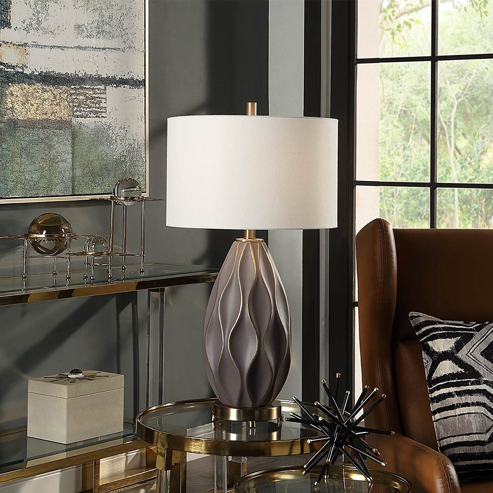 Kavana Décor Winsley Table Lamp in Gray - Mycitystee