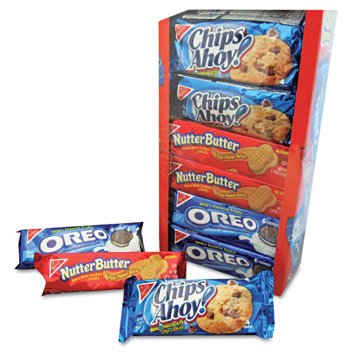 Nabisco Variety Pack Cookies， Assorted， 1.75 oz Packs， 12 Packs/Box (04738) - Mycitystee