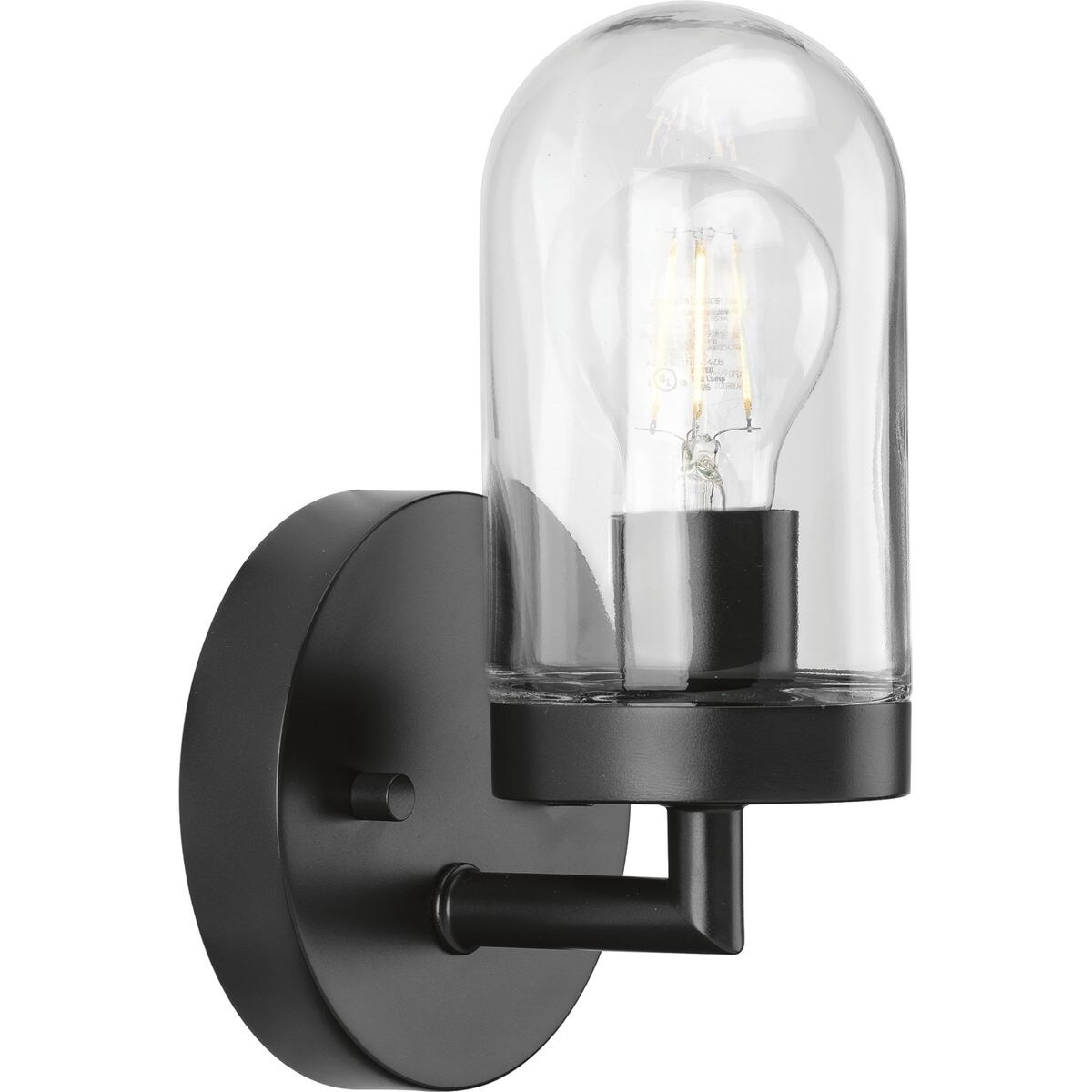 Signal Collection 1-Light Graphite Clear Glass Coastal Bath Vanity Light - Mycitystee
