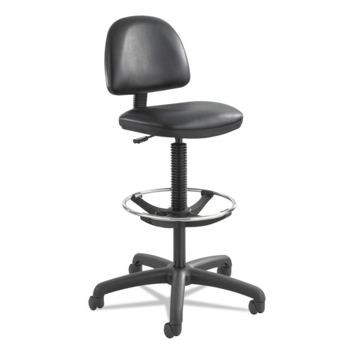Safco Precision Extended-Height Swivel Stool， Adjustable Footring， Supports 250 lb， 23