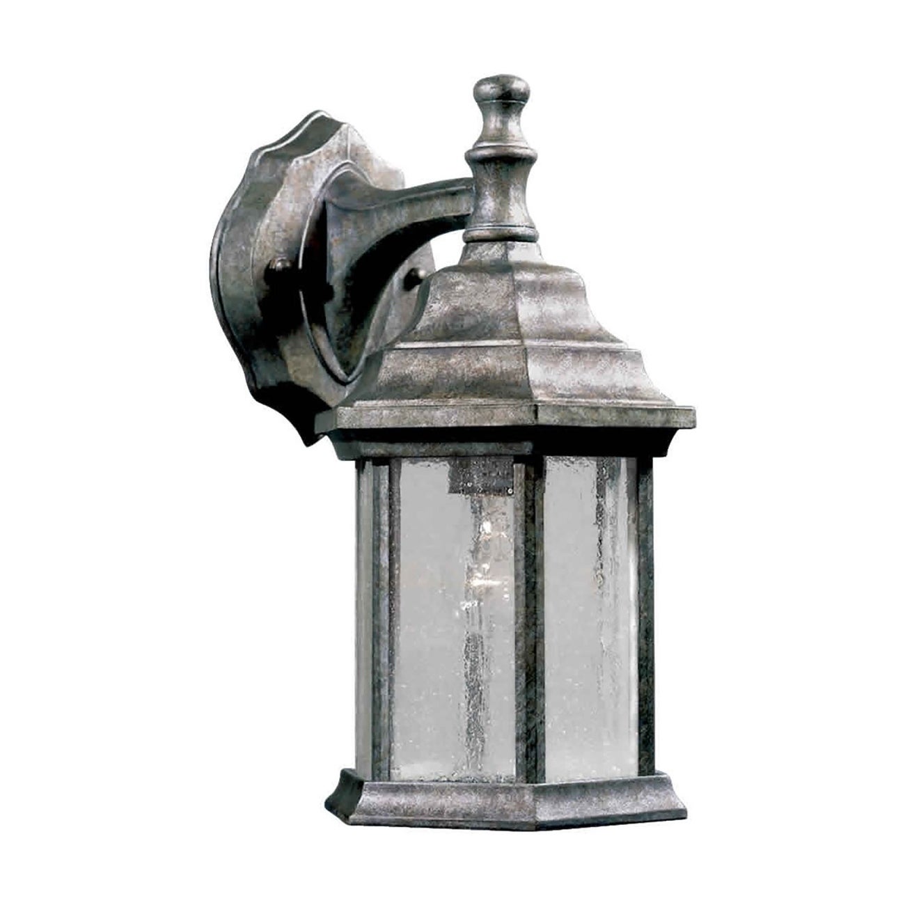 1-Light River Rock Outdoor Wall Lantern with Clear Seeded Glass Panels Shopping - The Best Deals on Outdoor Wall Lanterns | 33520279 - Mycitystee