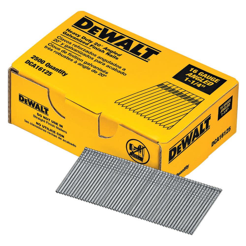DEWALT 1-1/4 In. 20Degree 16Gauge Finishing Nails 2.5 m DCA16125 from DEWALT - Mycitystee