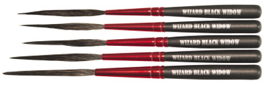 Mack Wizard Black Widow Scroll Striper Sizes 000， 00， 0， 1， 2 Set WBW - Mycitystee
