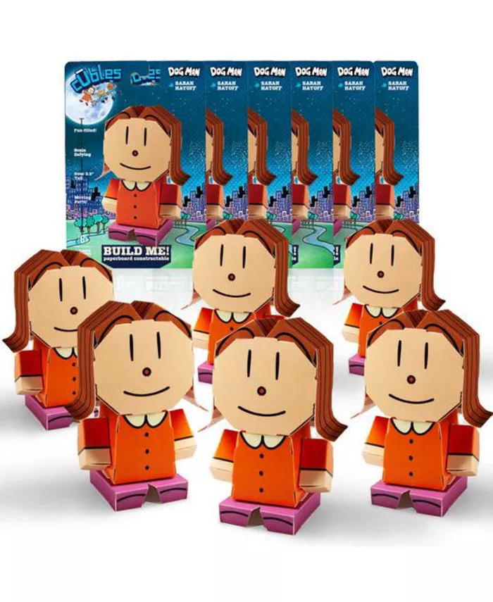 Cubles Dog Man Series 6-Pack Birthday and Education Activities - Sarah HatoffBuild Your Own 3D Product FiguresA Sturdy No Glue No Scissors Activ - Mycitystee