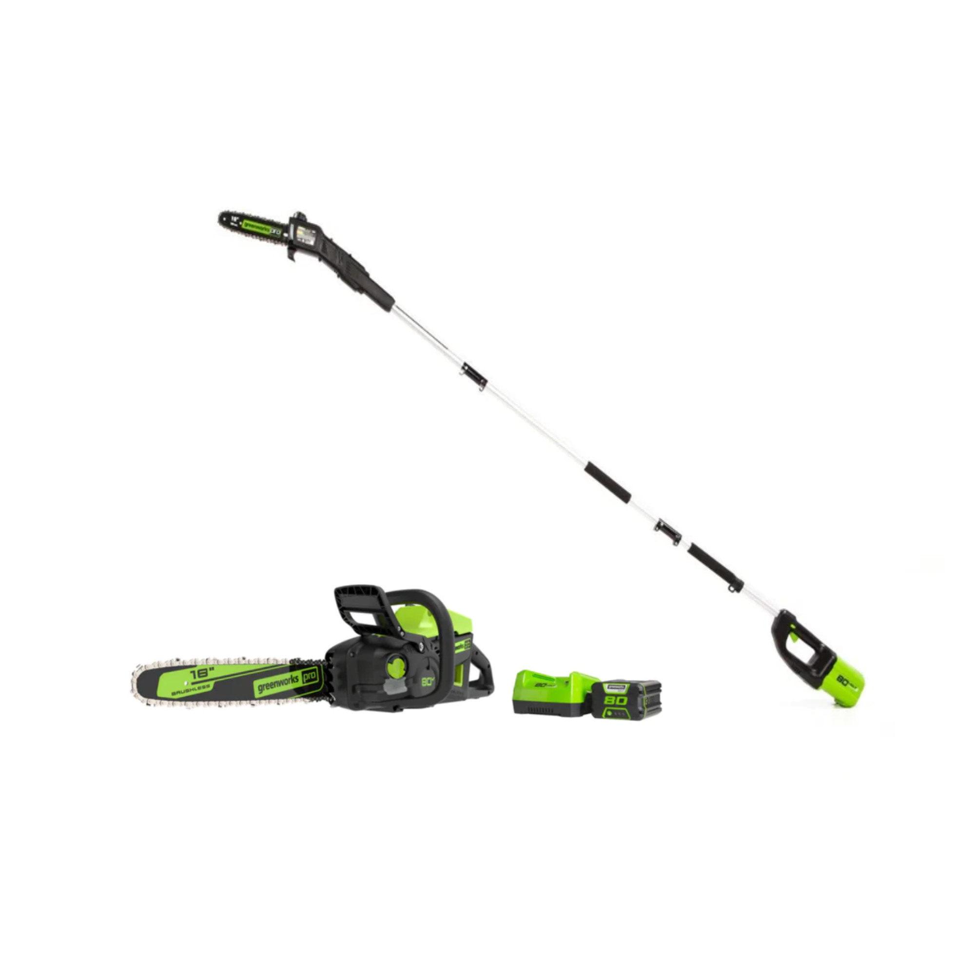 Pro 80V Chainsaw  Pole Saw Kit | Greenworks Tools - Mycitystee