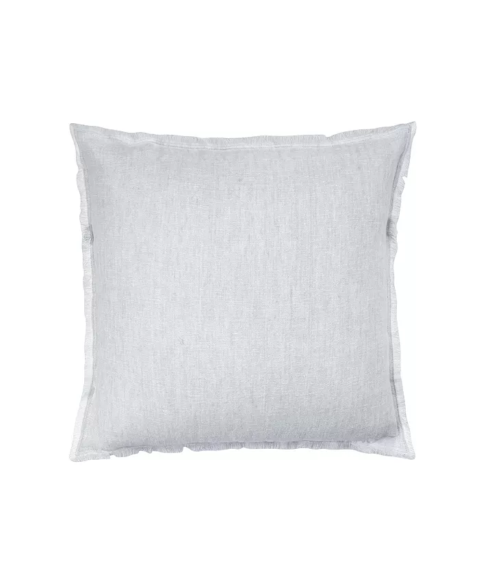 Anaya Home Light Grey Crossdye So Soft Linen Down Alternative Throw Pillow - Mycitystee
