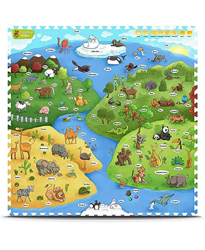 Creative Baby Foam Play I-Mat My Animal World， 9 Pieces - Mycitystee