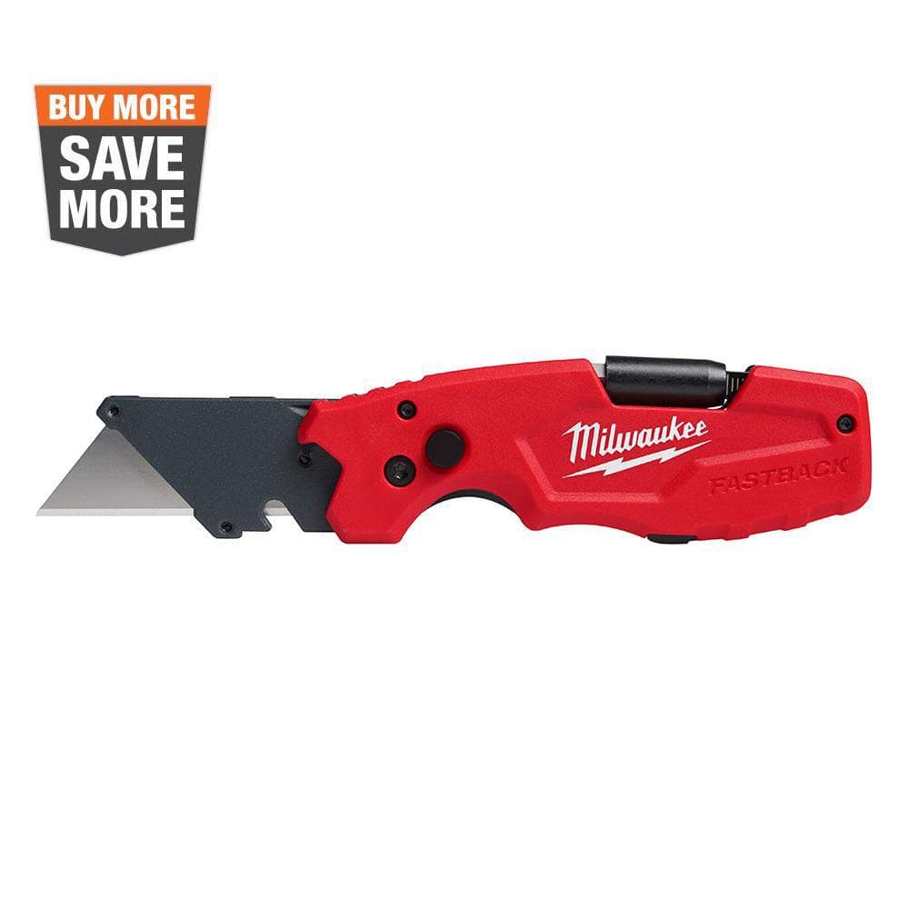 Milwaukee FASTBACK 6-in-1 Folding Utility Knives with General Purpose Blade 48-22-1505 - Mycitystee