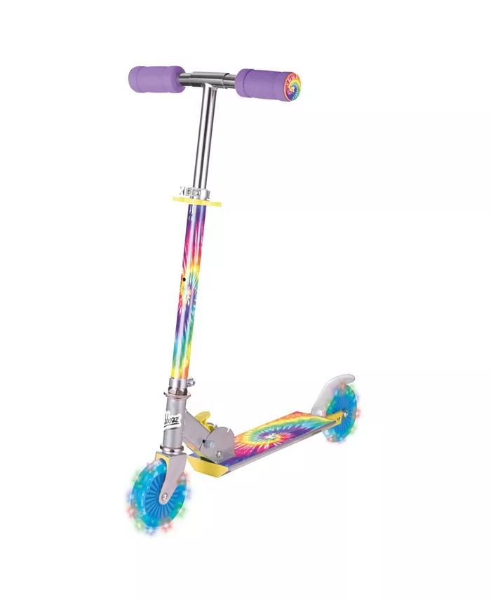 Ozbozz Tie Dye Foldable Scooter Light Up Wheels - Mycitystee