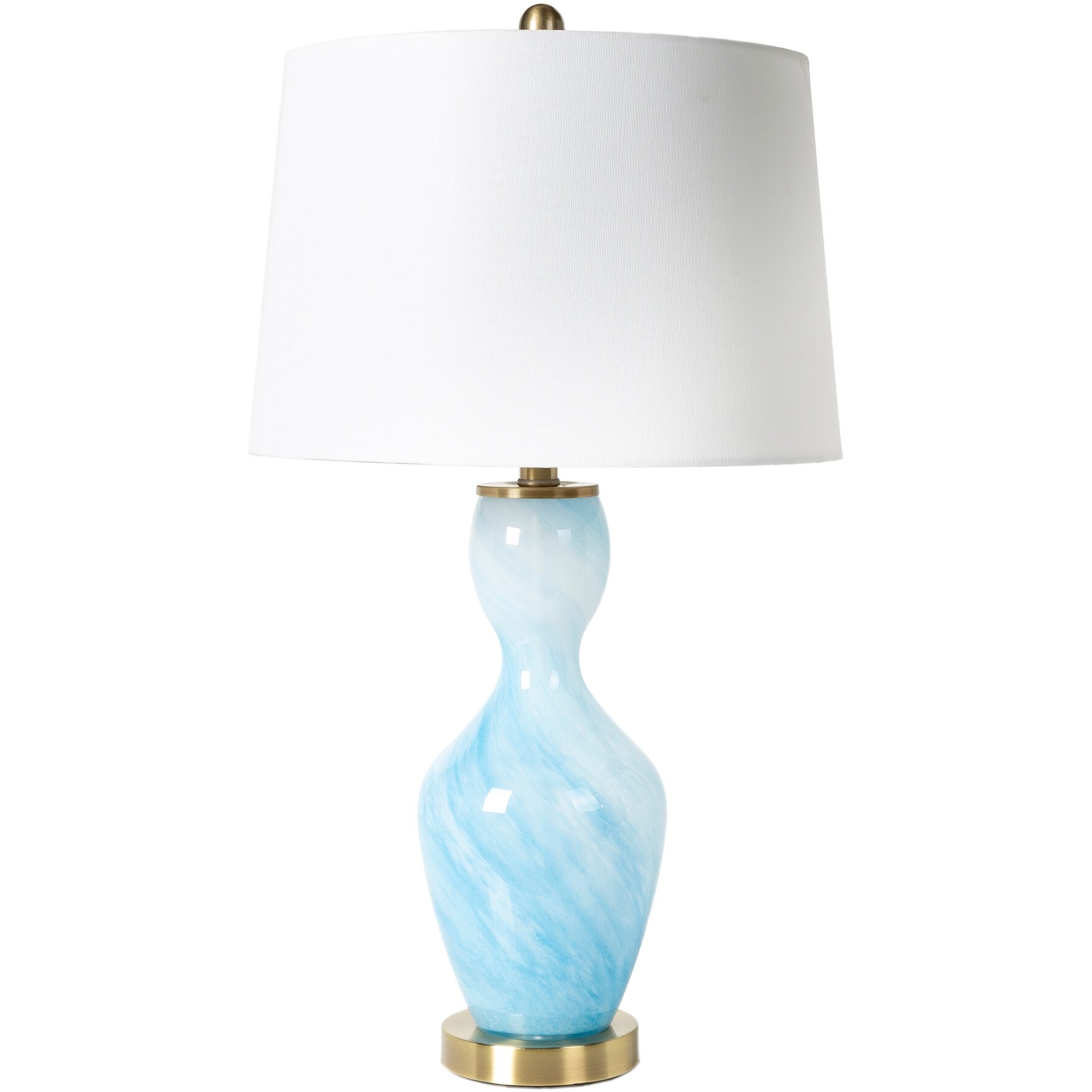 Sally Painted Marbled Glass Modern Table Lamp - 27