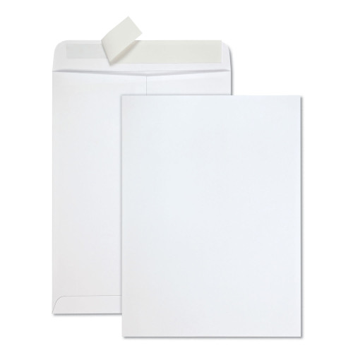 Quality Park Redi-Strip Catalog Envelope， #10 1/2， Cheese Blade Flap， Redi-Strip Adhesive Closure， 9 x 12， White， 100/Box (44582) - Mycitystee