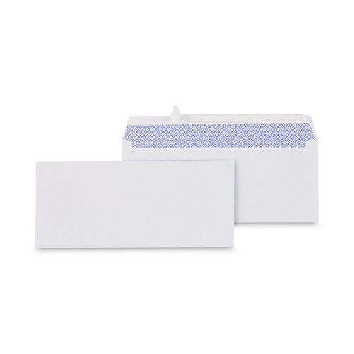 Universal Peel Seal Strip Security Tint Business Envelope， #10， Square Flap， Self-Adhesive Closure， 4.13 x 9.5， White， 100/Box (36004) - Mycitystee