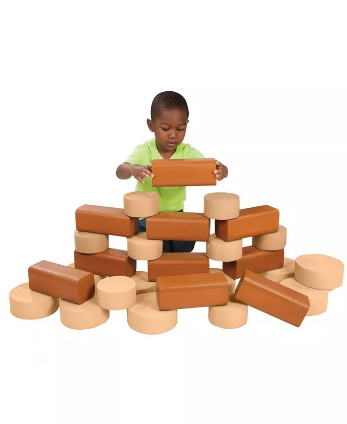 Kaplan Early Learning Timber and Crosscut Builders - Set of 30 - Mycitystee