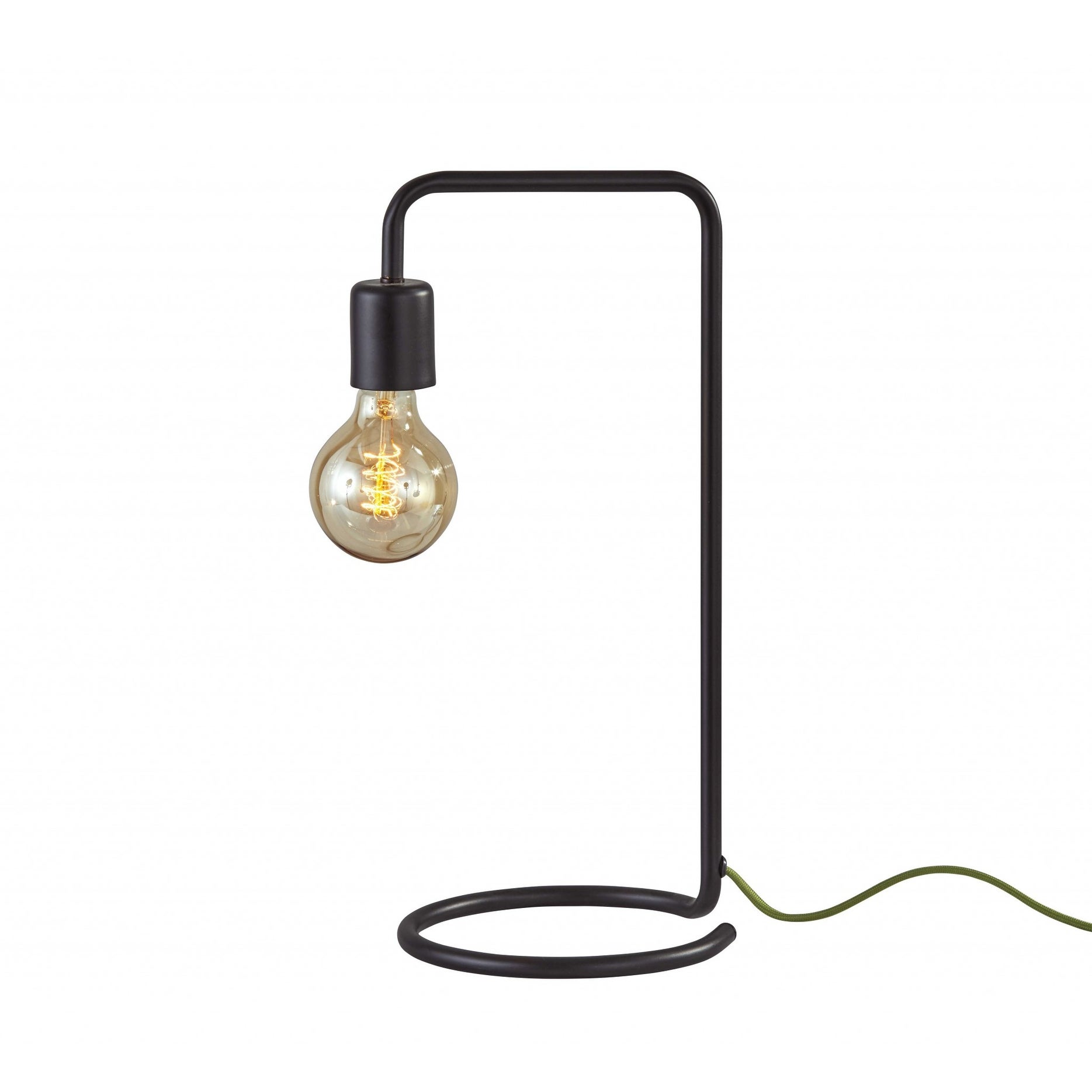 Industrial Matte Black Finish Metal Desk Lamp with Vintage Edison Bulb - 7.25 x 9 x 16.5 - Mycitystee