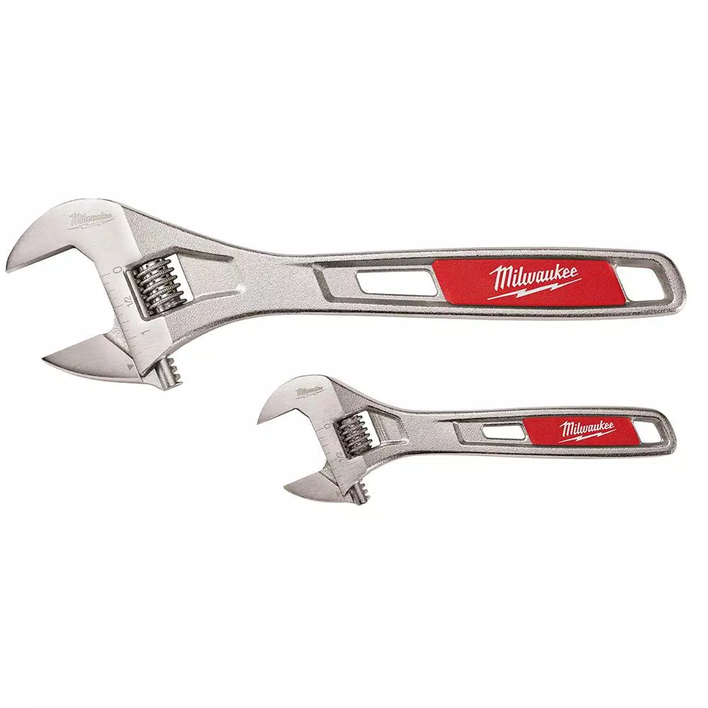 Milwaukee 6 in. and 10 in. Adjustable Wrench (2-Pack) and#8211; XDC Depot - Mycitystee
