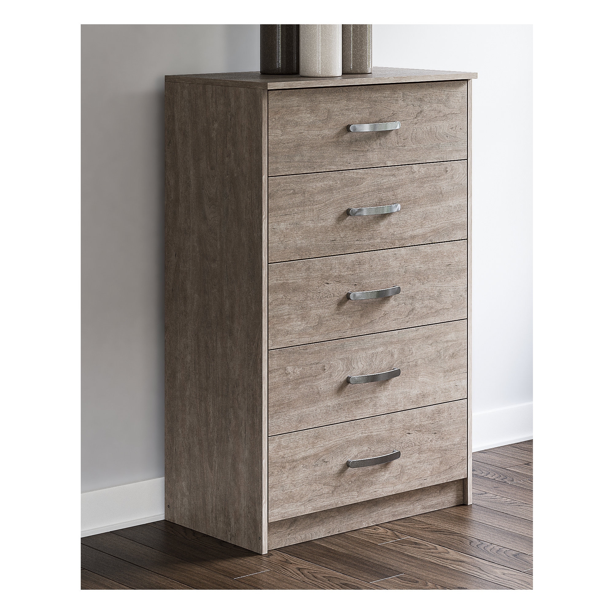 Flannia Grey 5-drawer Chest - - 31868106 - Mycitystee