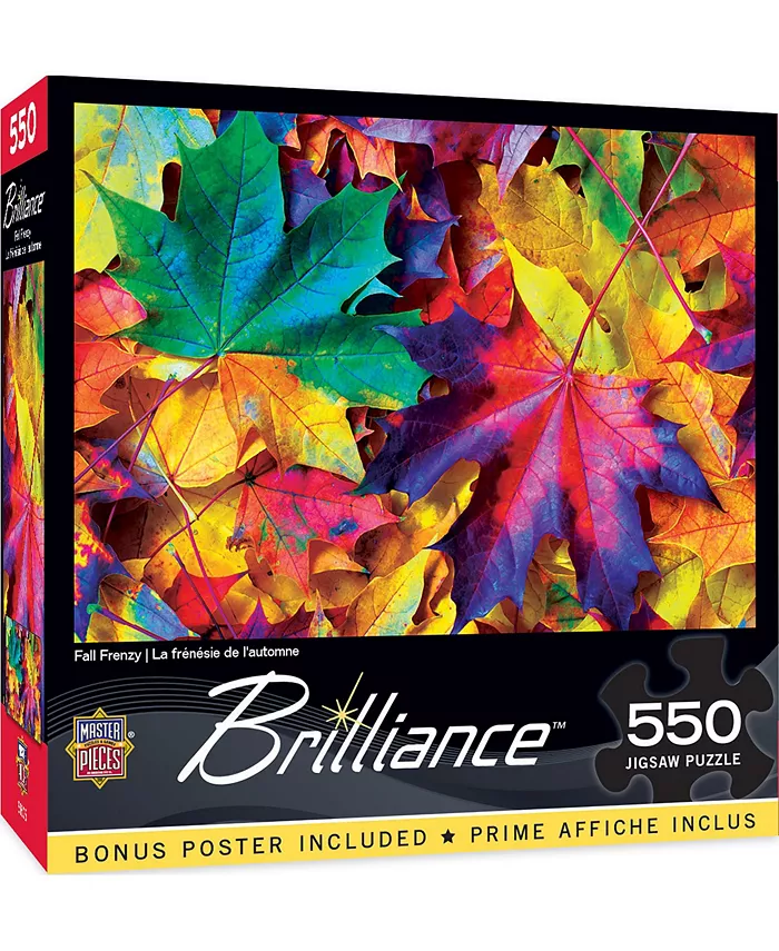 MasterPieces Puzzles Brilliance - Fall Frenzy 550 Piece Adult Jigsaw Puzzle - Mycitystee