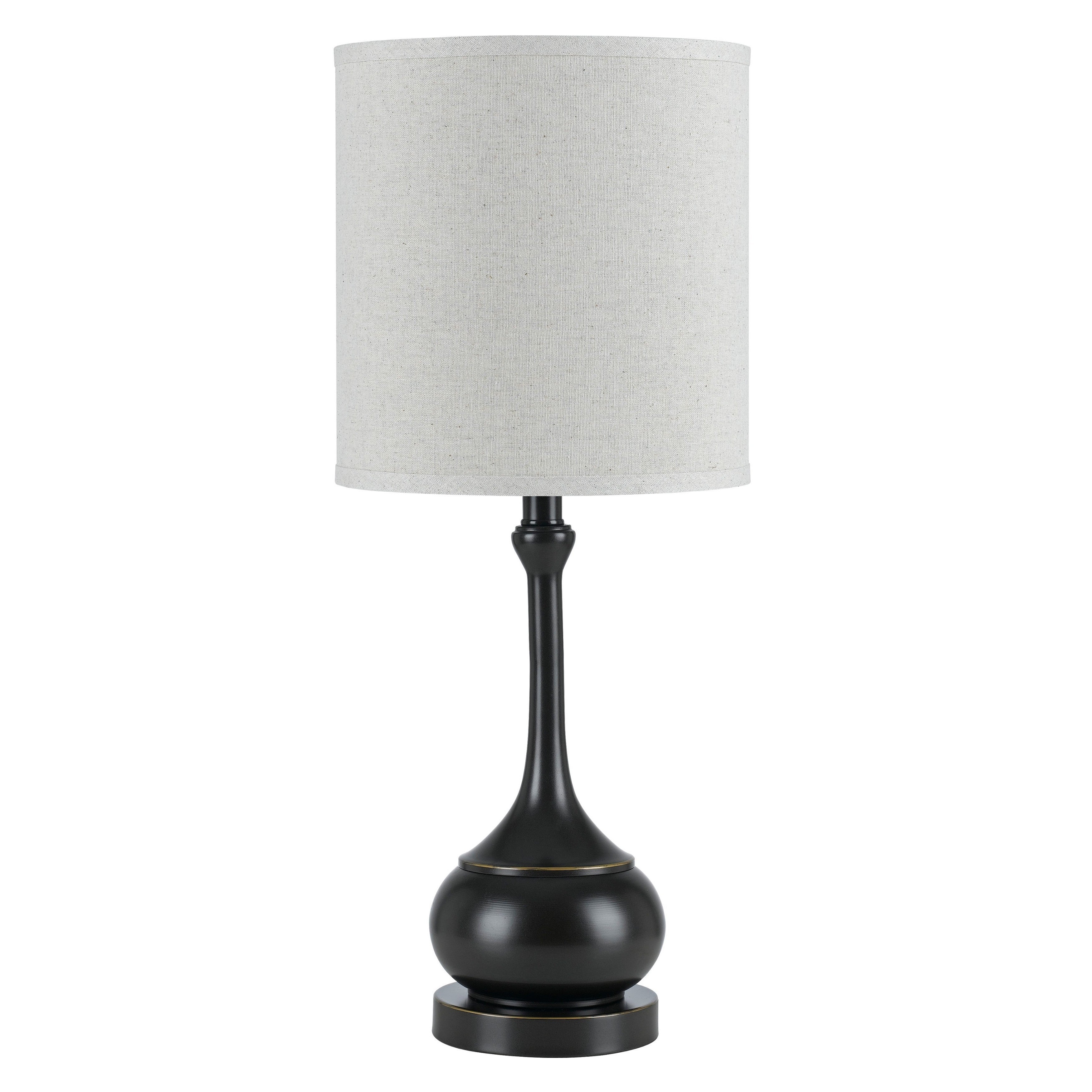 White/Bronze Metal Curved Traditional Accent Lamp - Mycitystee