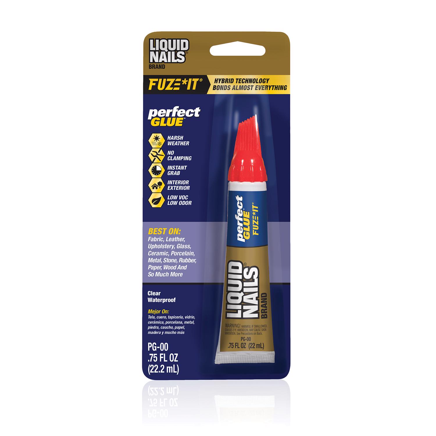 Liquid Nails Fuze-It High Strength Hybrid Adhesive Perfect Glue 0.75 oz - Mycitystee