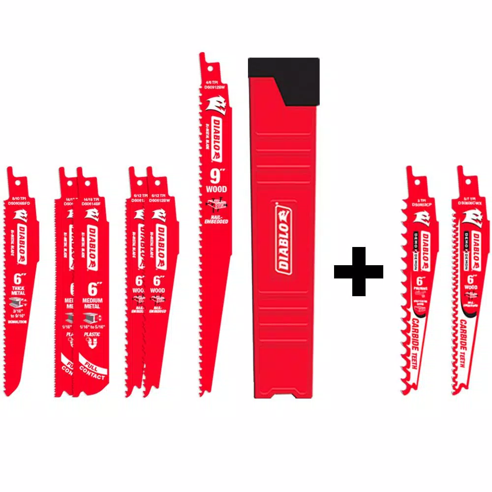 DIABLO 6-Piece Bi-Metal Reciprocating Saw Blade Set with 2 Free Carbide Recip Blades and#8211; XDC Depot - Mycitystee