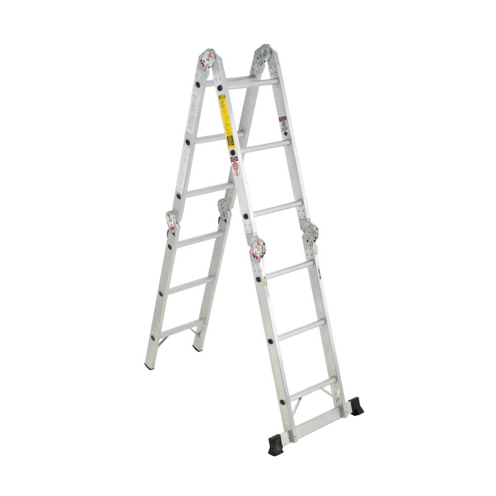 6 Ft. Folding Aluminum 18 Position Multi Ladder, 300 lbs. Load Capacity - Mycitystee