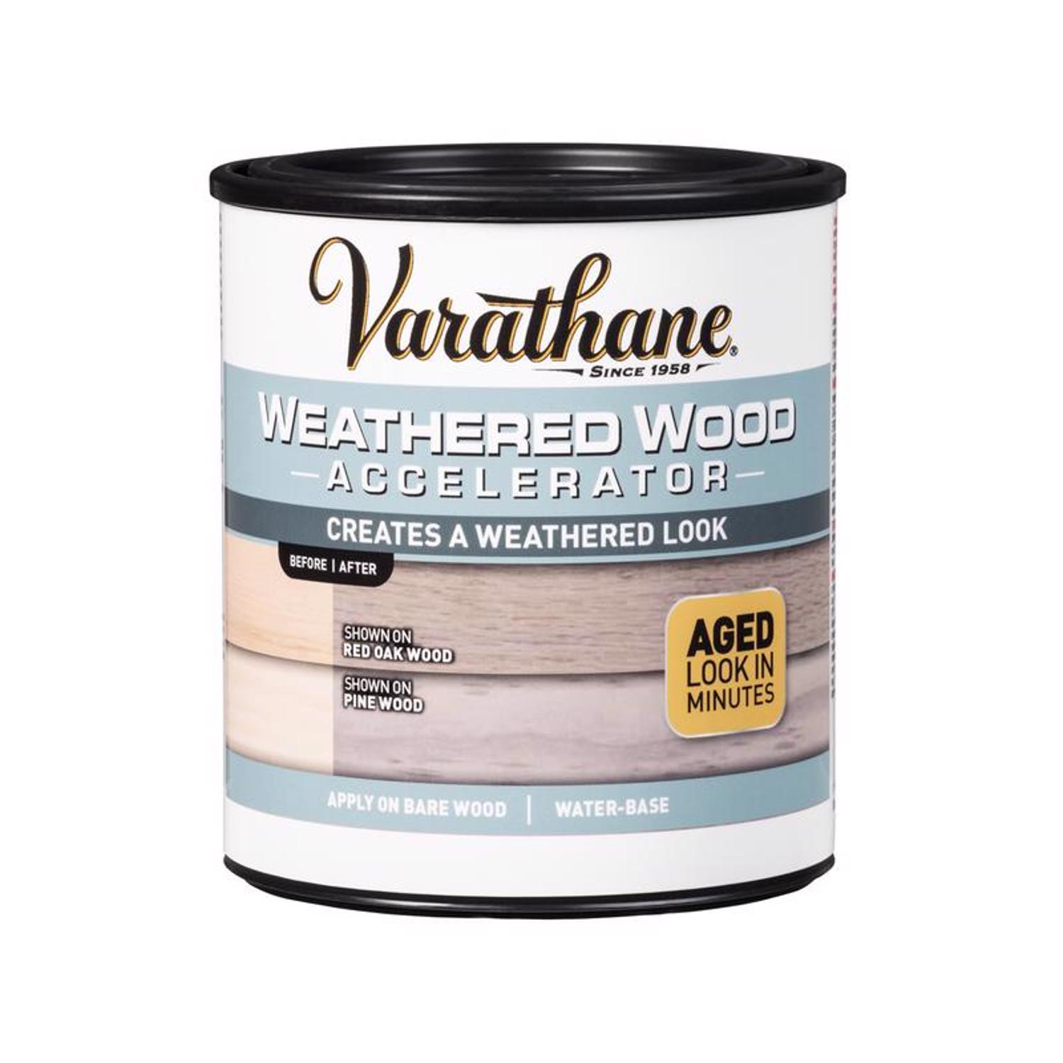Varathane Gray Water-Based Weathered Wood Accelerator 1 qt - Mycitystee