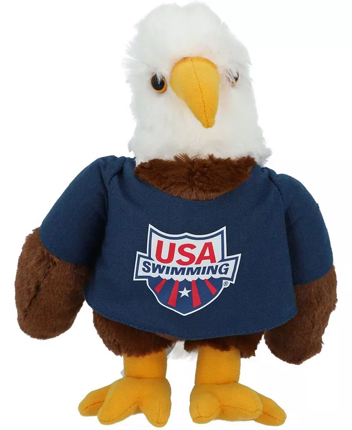 Mascot Factory Brown USA Swimming Flockstar Stuffed Eagle - Mycitystee