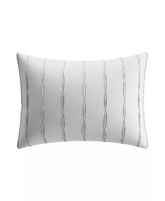 Vera Wang CLOSEOUT! Charcoal Vines Gathered Pleats Breakfast Pillow - Mycitystee