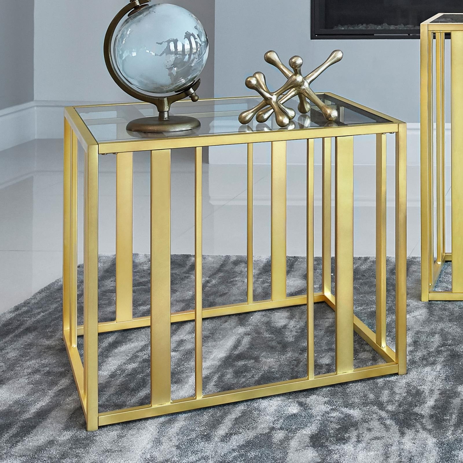 Coaster Furniture Adri Matte Brass Metal Frame End Table - Mycitystee