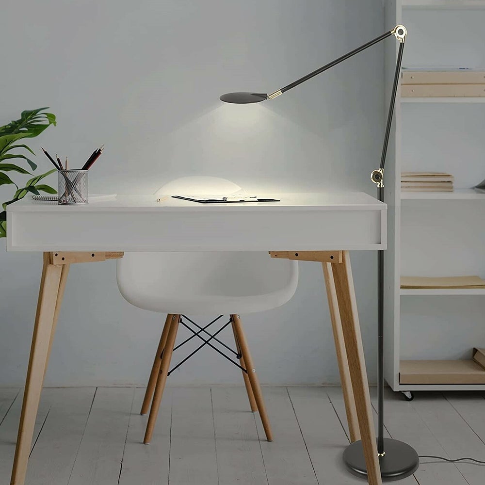 Floor Table Lamp Modern LED Reading Living Room Adjustable 2 in 1 - Mycitystee
