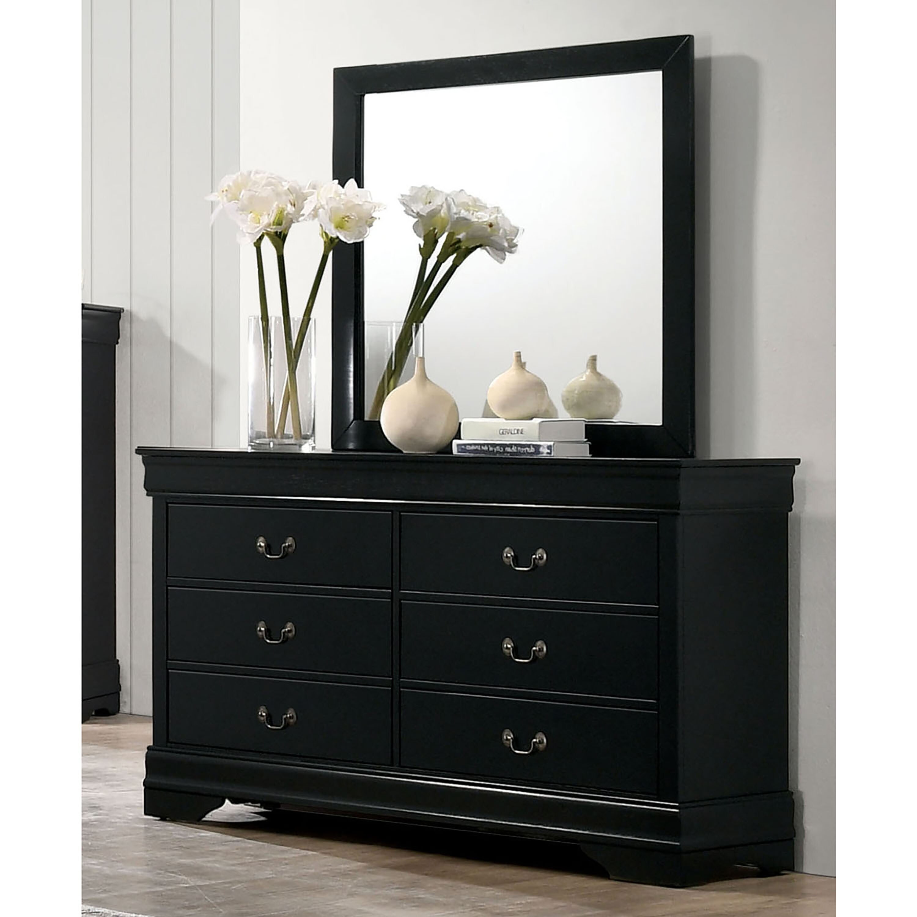 Furniture of America Lavina Contemporary 6-Drawer Dresser with Mirror - - 35634485 - Mycitystee